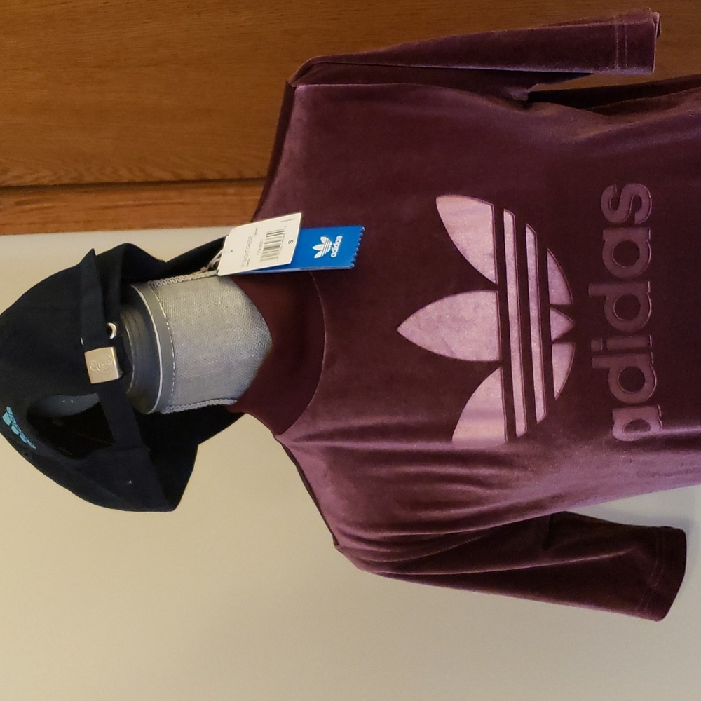 Adidas Maroon Velvet Dress
